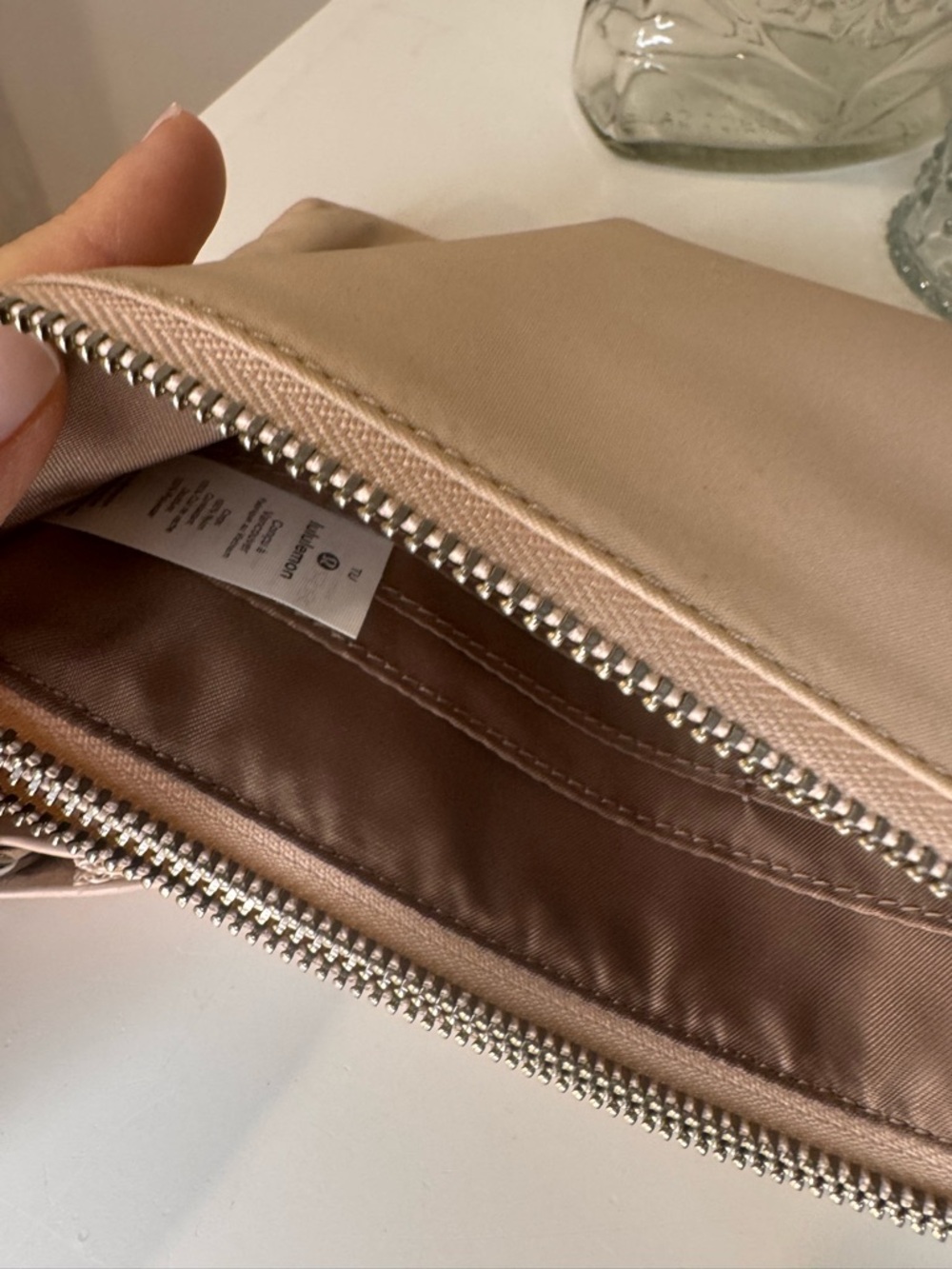 RARE Lululemon Now & Always Pouch Misty Shell Blush Pink Wristlet Sold Out - Picture 8 of 14